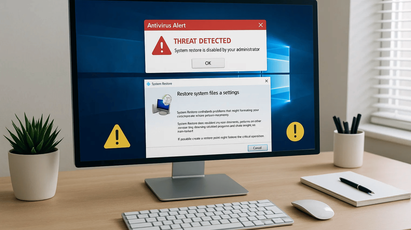 Antivirus Blocking System Restore